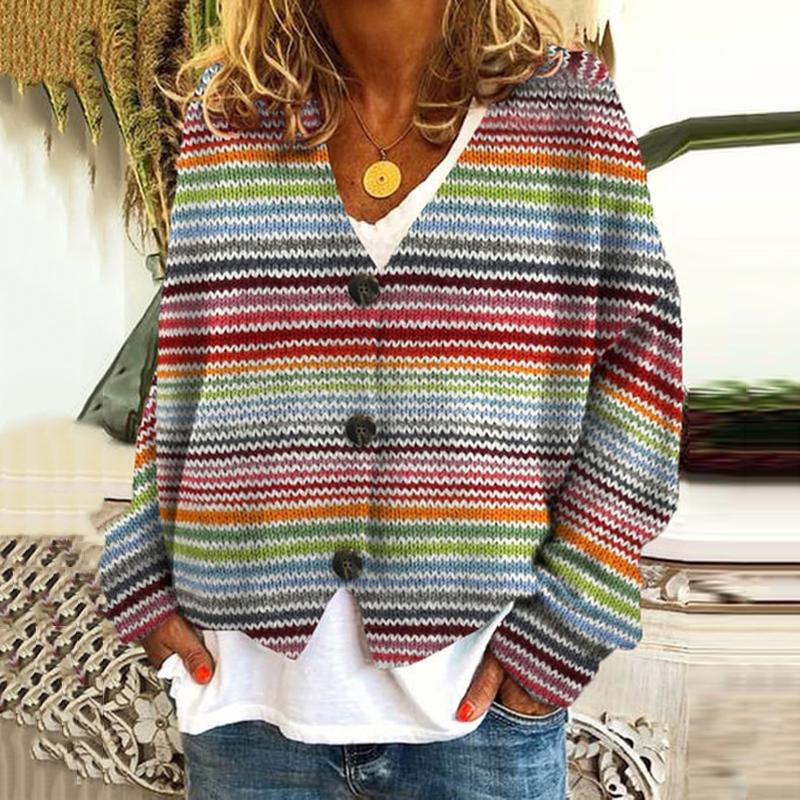 Cardigan Women Colour Block Stylish Lightweight Everyday Layer