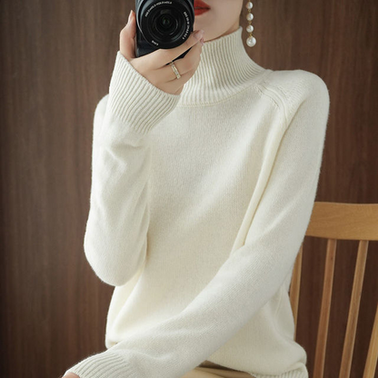 Turtleneck Sweater Women Elegant Warm Long Sleeve Winter Top