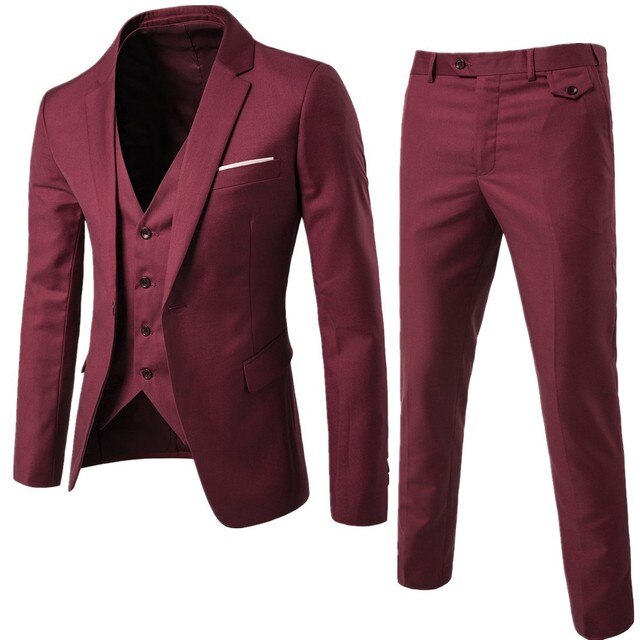 Suit Set Men Formal Slim Fit Modern Appeal