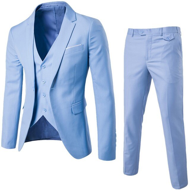 Suit Set Men Formal Slim Fit Modern Appeal