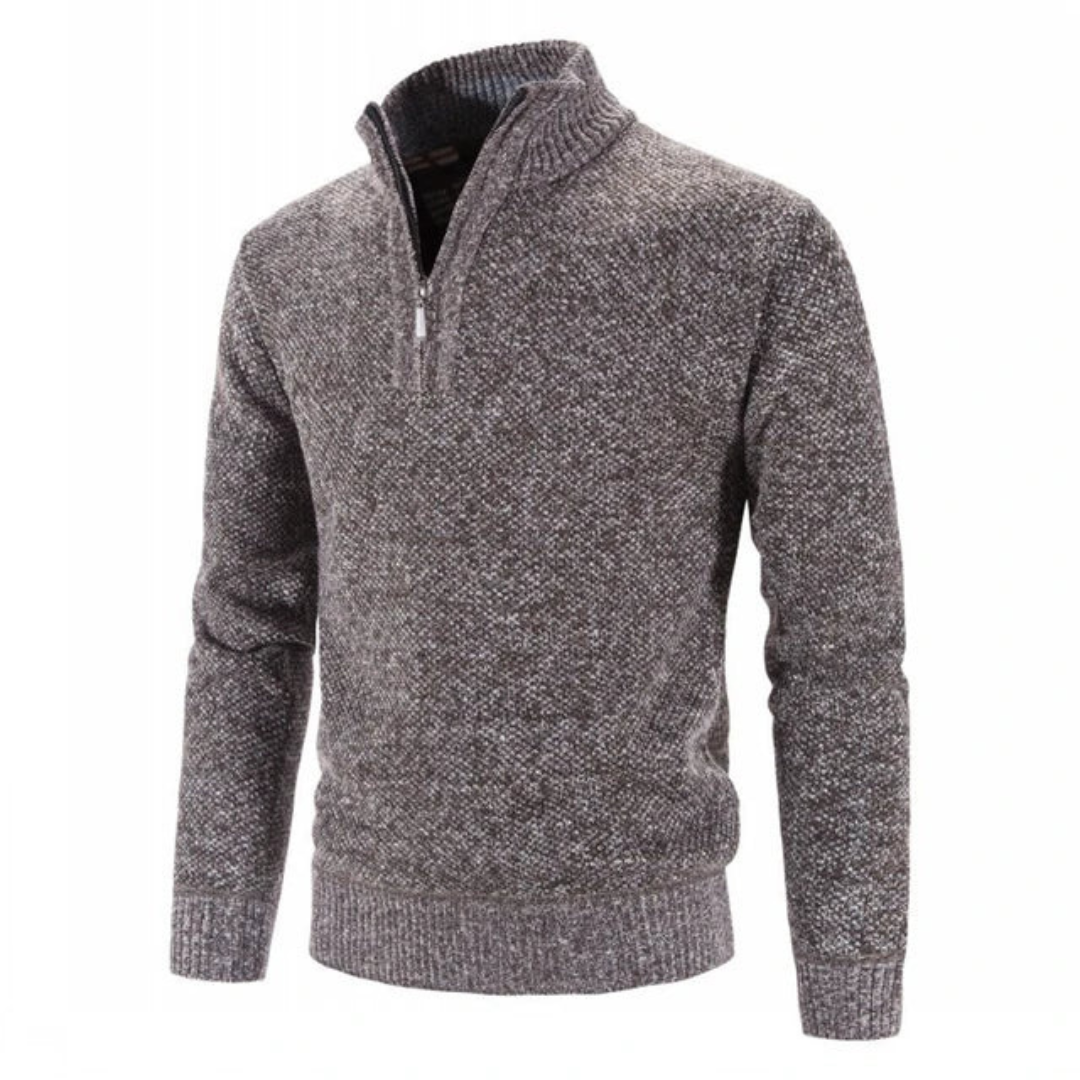 Sweater Men Warm Half Zip Pullover for Cold Weather