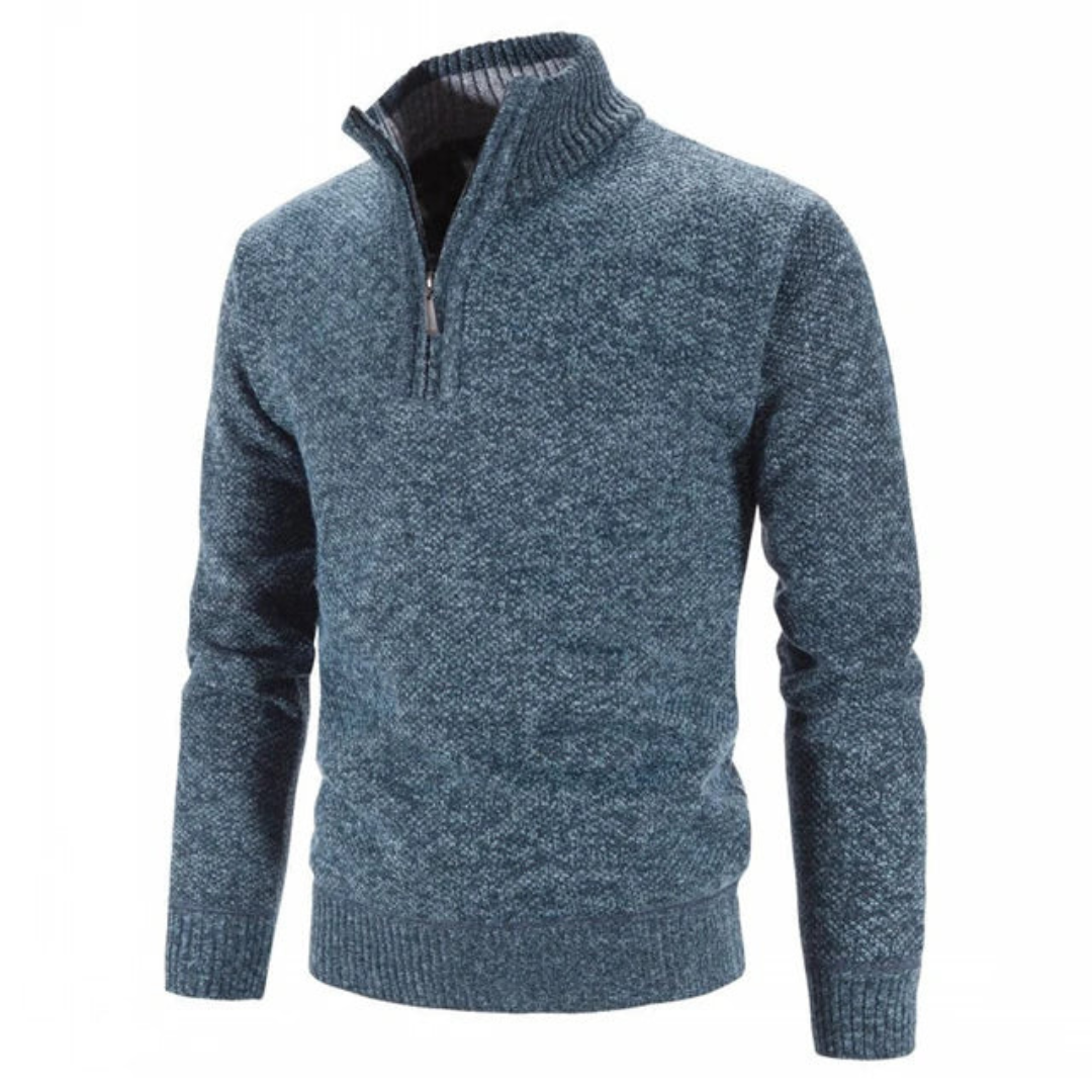 Sweater Men Warm Half Zip Pullover for Cold Weather