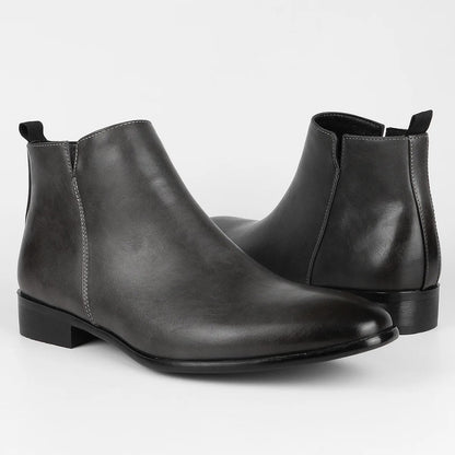Vintage Leather Men’s Ankle Boots – Classic Appeal