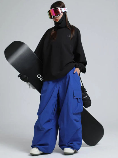 Snowboard Pants Unisex Baggy Loose Fit with Cargo Pockets Design