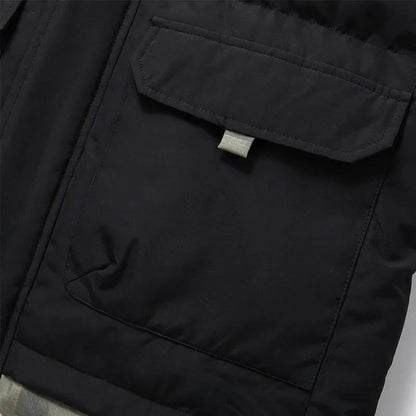 Hooded Jacket Men Insulated Puffer Adjustable Hood Closures