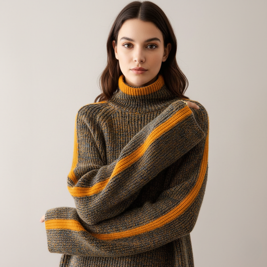 Winter Sweater Women Cozy Warm Pullover with Relaxed Fit