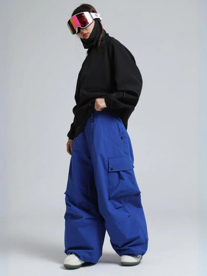 Snowboard Pants Unisex Baggy Loose Fit with Cargo Pockets Design