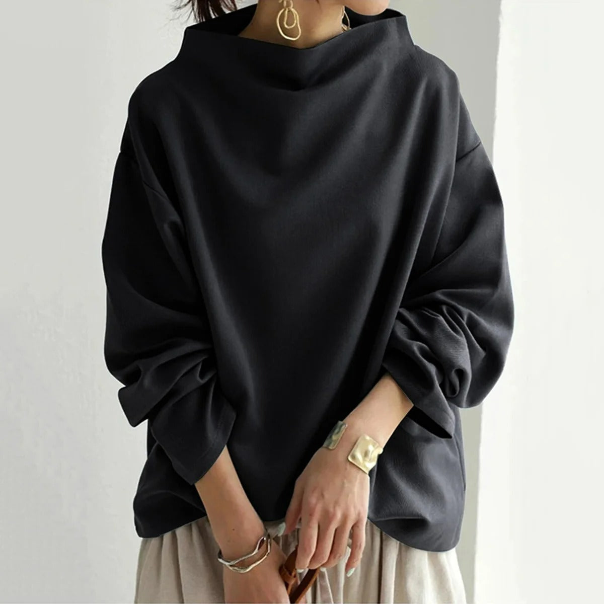 Long Sleeve Sweater Women Elegant Everyday Casual Look
