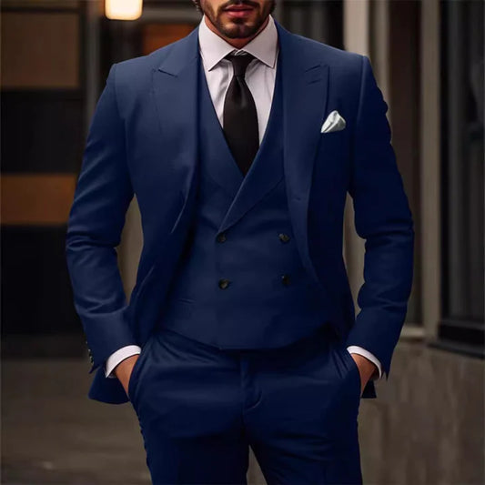 Suit Men Three Piece Comfort Fit Refined Style