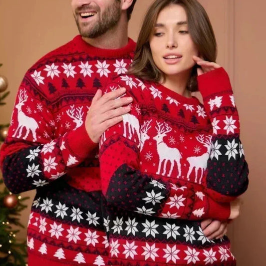 Winter Christmas Sweater for Couples - Knit Jumper