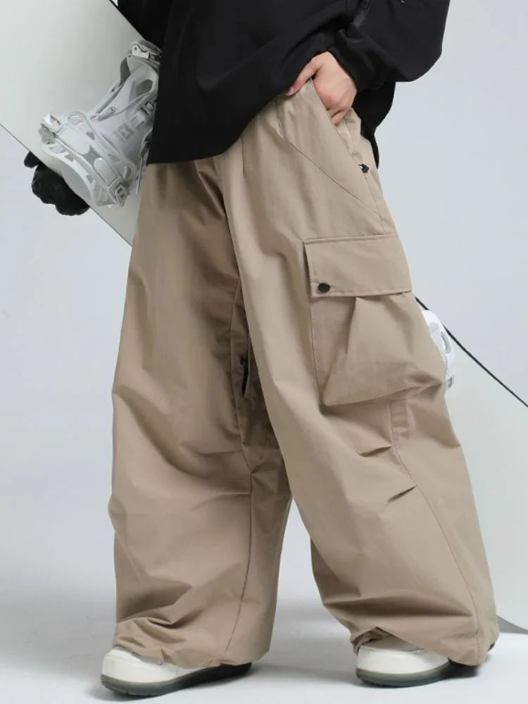 Snowboard Pants Unisex Baggy Loose Fit with Cargo Pockets Design