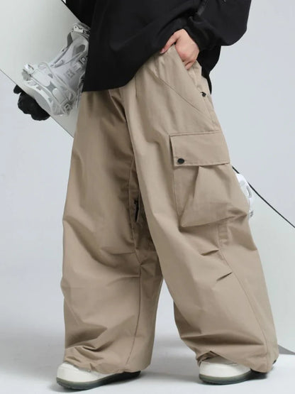 Snowboard Pants Unisex Baggy Loose Fit with Cargo Pockets Design