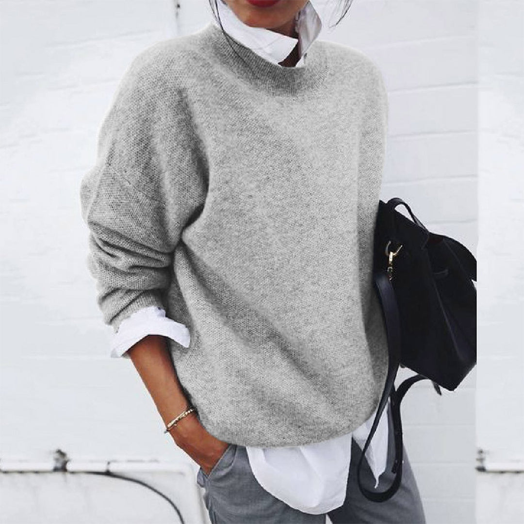 Sweater Women Knitted Nordic Style Winter Look