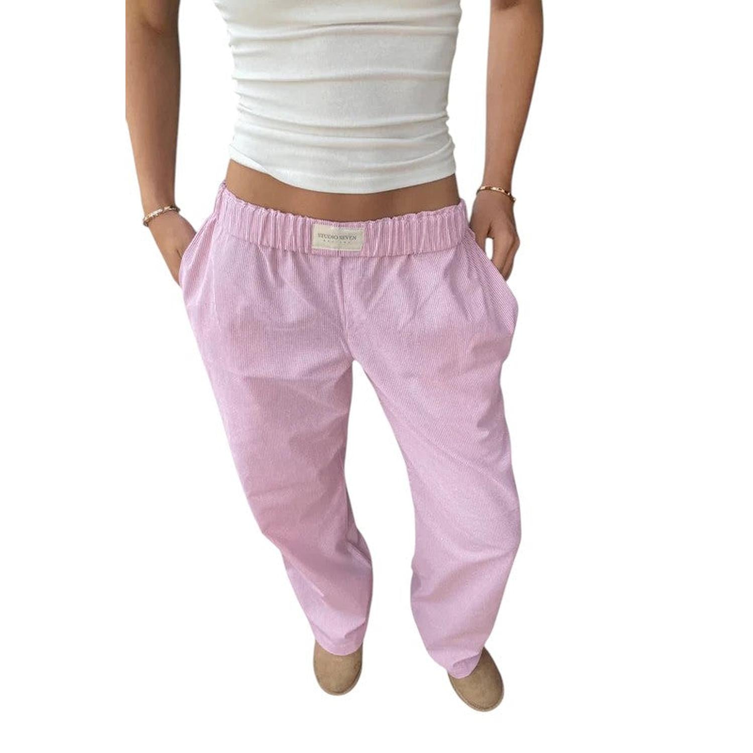 Casual lounge trousers for women – elastic waistband and breathable comfort