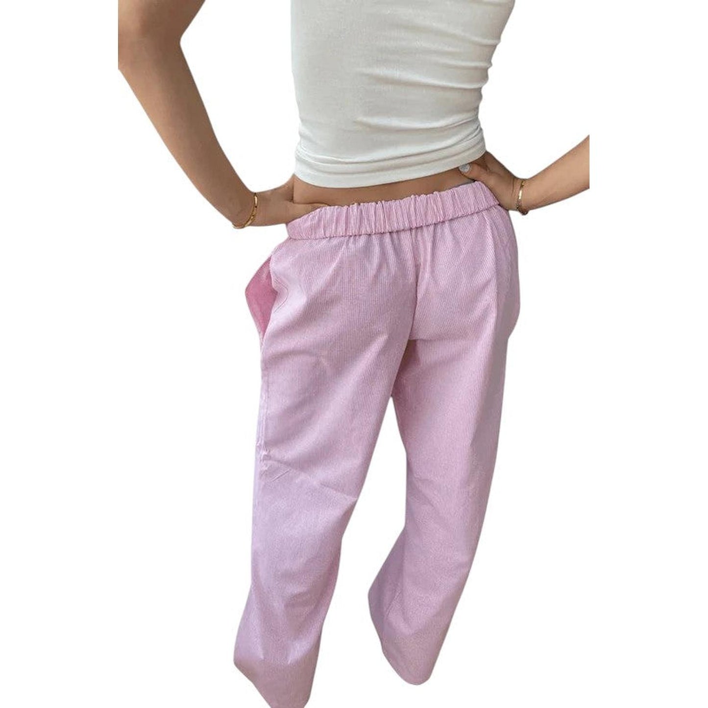 Casual lounge trousers for women – elastic waistband and breathable comfort