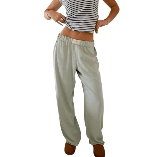 Casual lounge trousers for women – elastic waistband and breathable comfort