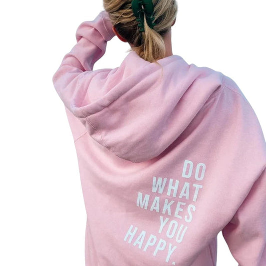 Casual women’s hoodie – text print pullover with soft fabric and hood