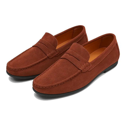 Loafers Men Suede Slip On Comfortable Casual Shoes