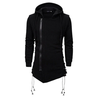 Gothic lace-up hoodie for men