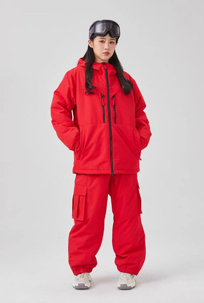 Ski Suit Unisex Waterproof Windproof Jacket and Pants Set Design