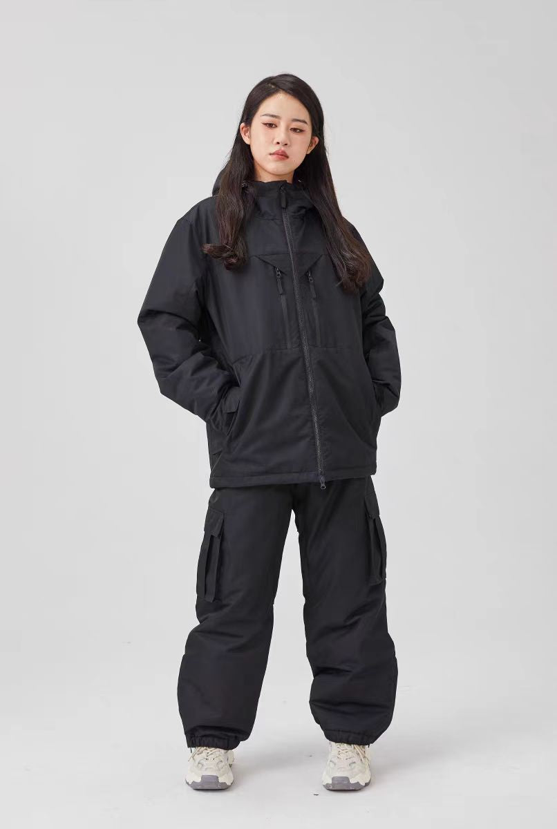Ski Suit Unisex Waterproof Windproof Jacket and Pants Set Design