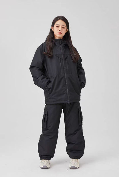 Ski Suit Unisex Waterproof Windproof Jacket and Pants Set Design