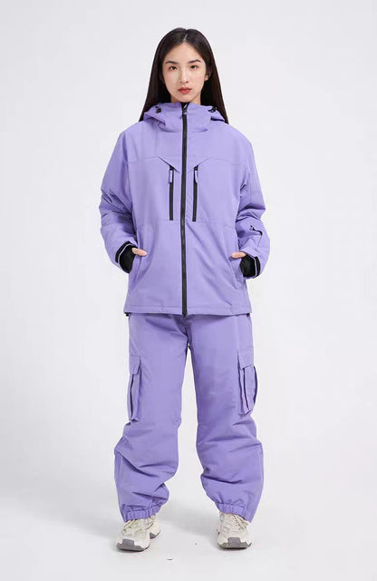 Ski Suit Unisex Waterproof Windproof Jacket and Pants Set Design