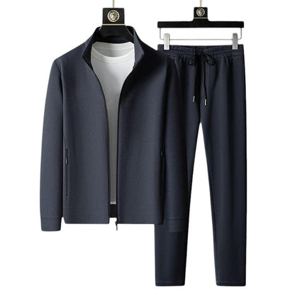 Men’s athletic tracksuit set – lightweight zip jacket and joggers