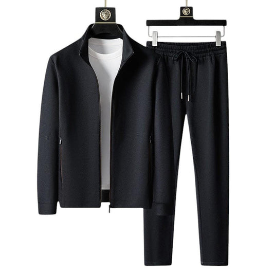 Men’s athletic tracksuit set – lightweight zip jacket and joggers