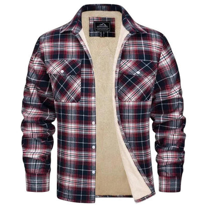Men's casual checkered jacket
