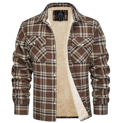 Men's casual checkered jacket