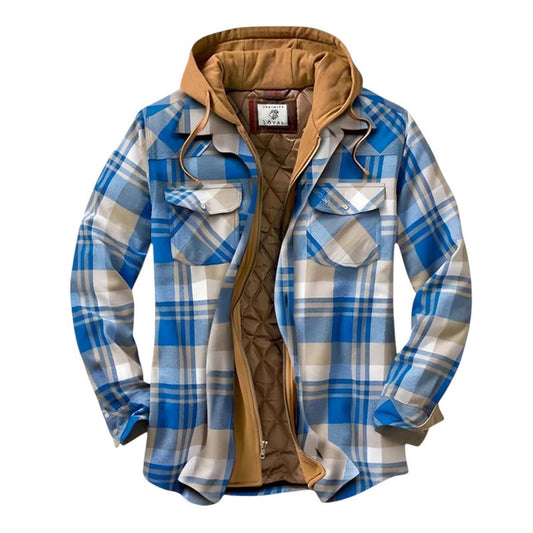 Men's casual checkered jacket