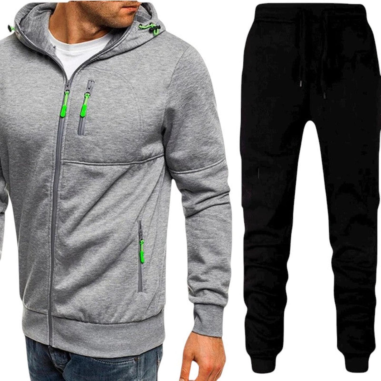 Men's casual set with hoodie and pants