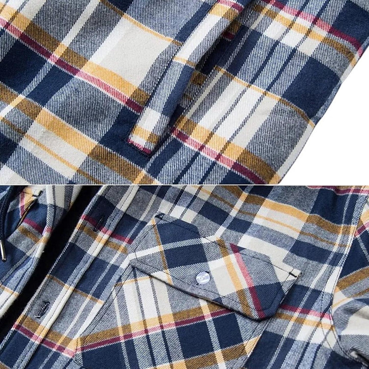 Men's checked long sleeve jacket