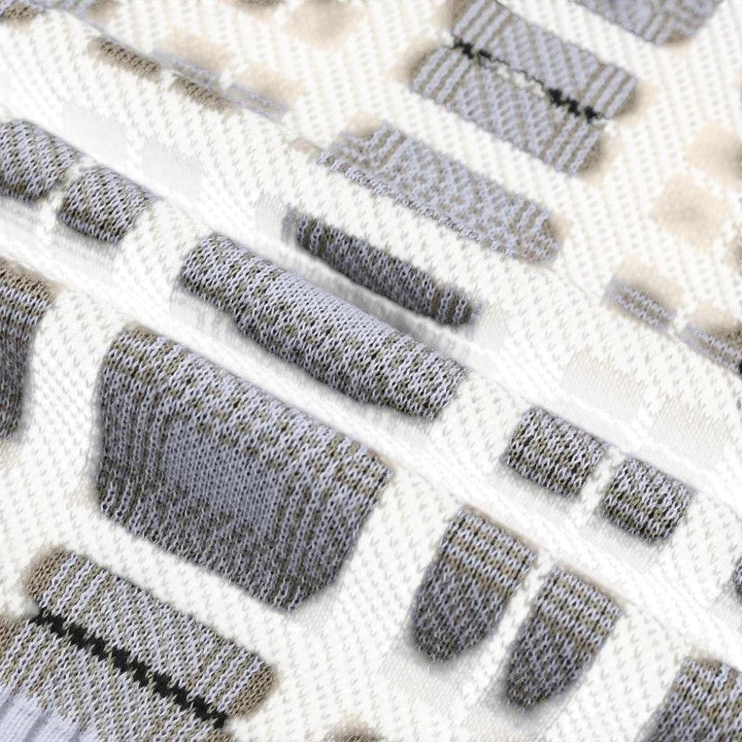 Men's fashionable checkered knitted sweater