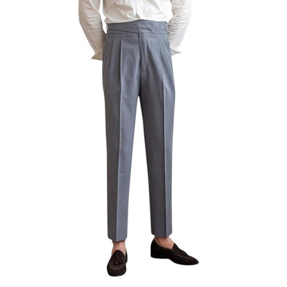 Men’s formal trousers – high-waisted with pleated front and classic fit