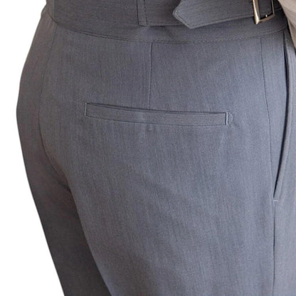 Men’s formal trousers – high-waisted with pleated front and classic fit