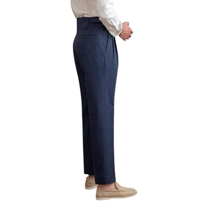Men’s formal trousers – high-waisted with pleated front and classic fit