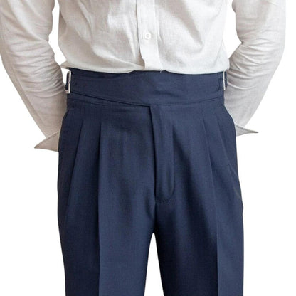 Men’s formal trousers – high-waisted with pleated front and classic fit