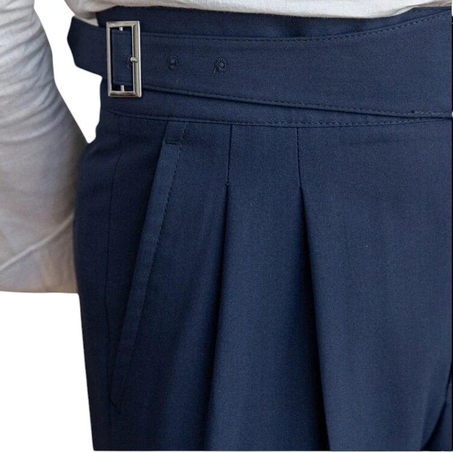 Men’s formal trousers – high-waisted with pleated front and classic fit