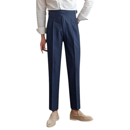 Men’s formal trousers – high-waisted with pleated front and classic fit