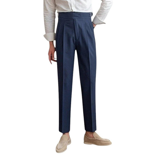 Men’s formal trousers – high-waisted with pleated front and classic fit
