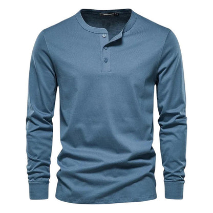 Men’s long sleeve collarless t-shirt