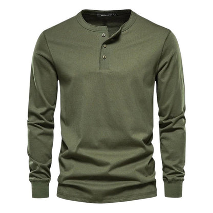 Men’s long sleeve collarless t-shirt