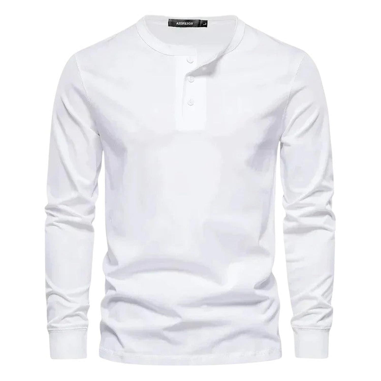 Men’s long sleeve collarless t-shirt