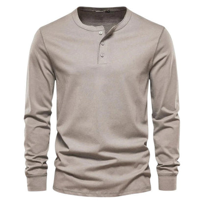 Men’s long sleeve collarless t-shirt