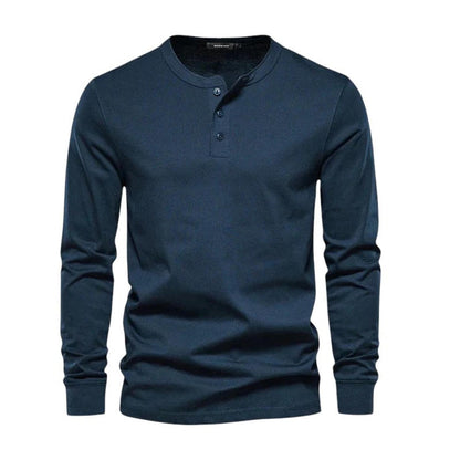 Men’s long sleeve collarless t-shirt