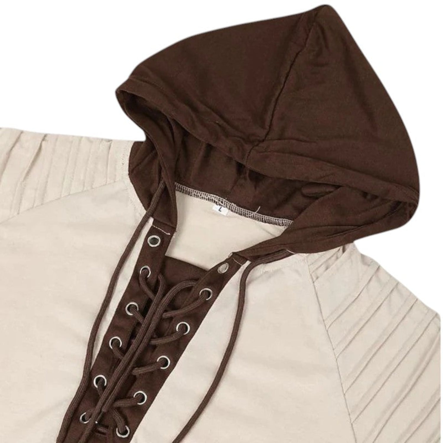 Men's modern sweatshirt with lace up and hood