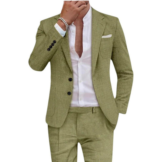 Men’s slim-fit blazer – Two-button closure, lightweight & formal
