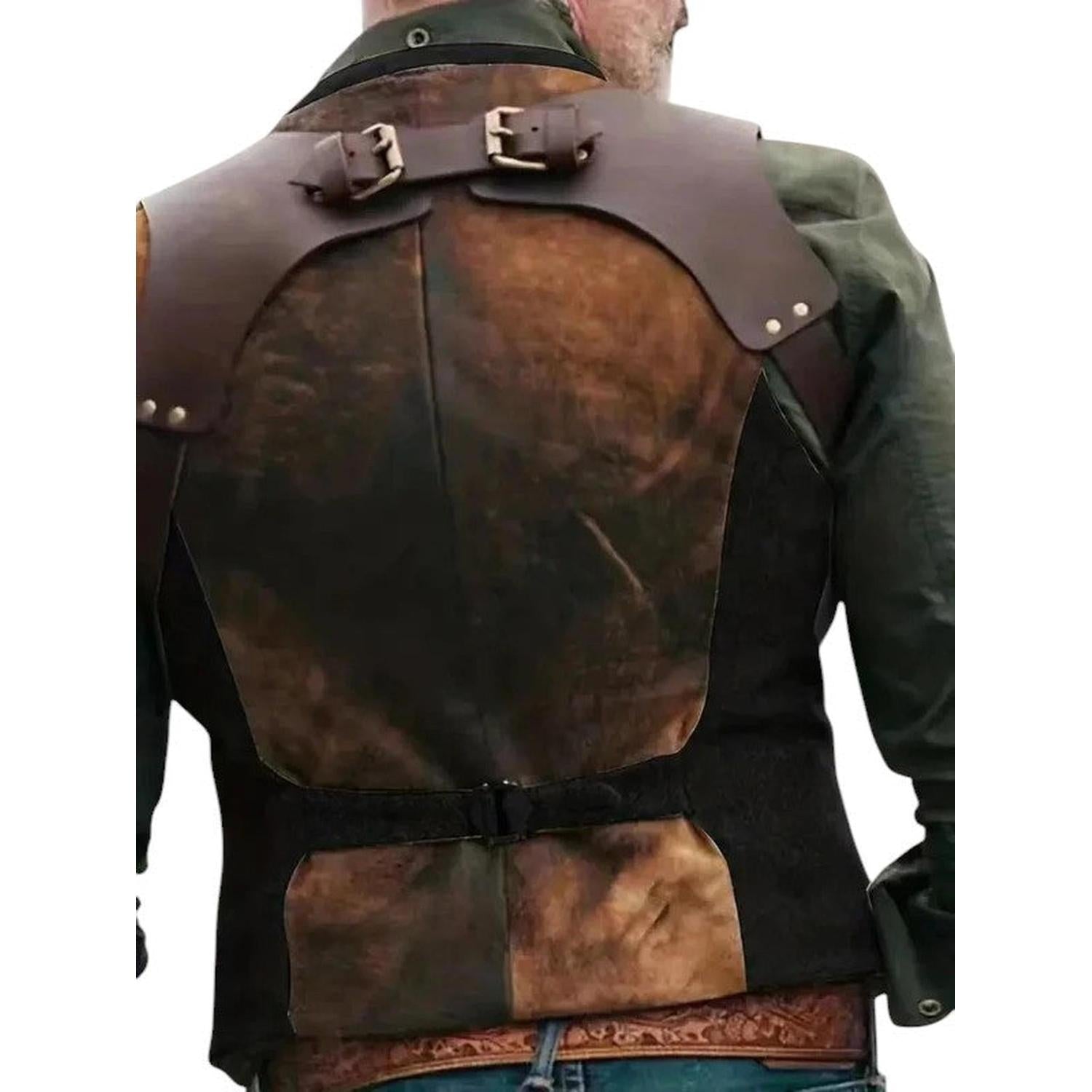 Men's vintage V-neck reversible vest